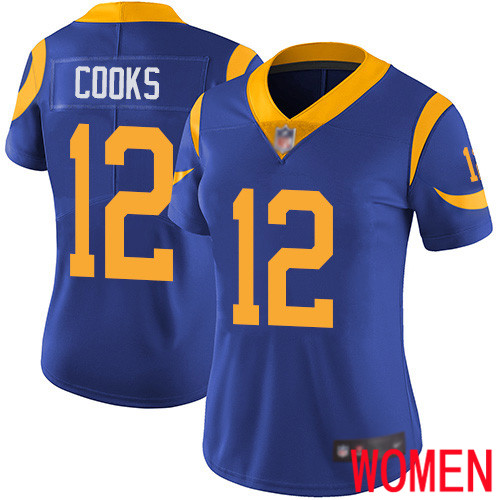 Los Angeles Rams Limited Royal Blue Women Brandin Cooks Alternate Jersey NFL Football #12 Vapor Untouchable->women nfl jersey->Women Jersey